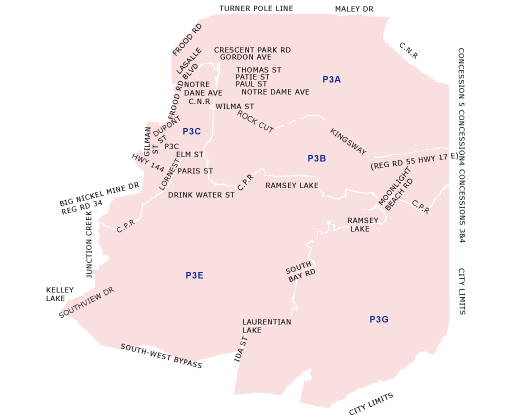 Sudbury Postal Code Map Fsa Codes By Northern Ontario - Moving Tools – Topmoving.ca